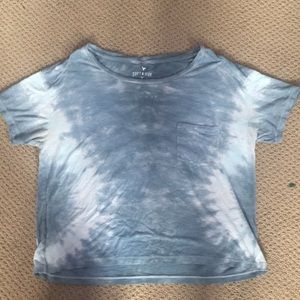 Blue Tie Dye Top